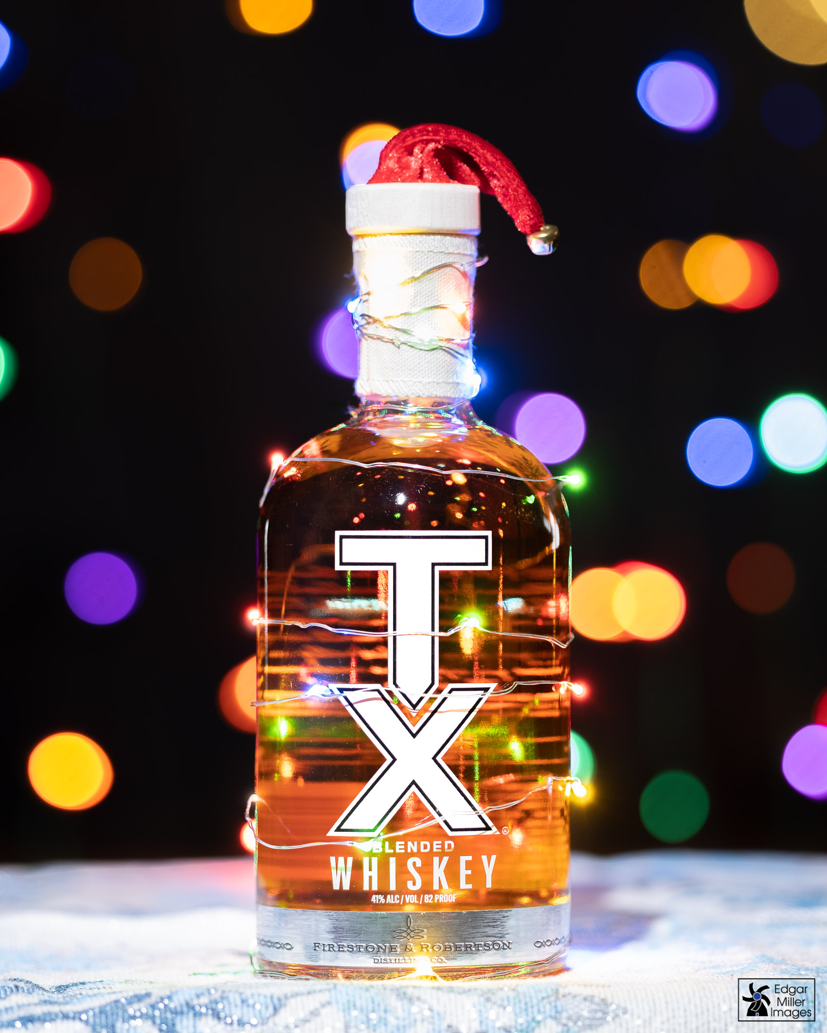 TX Whiskey Christmas Bottle