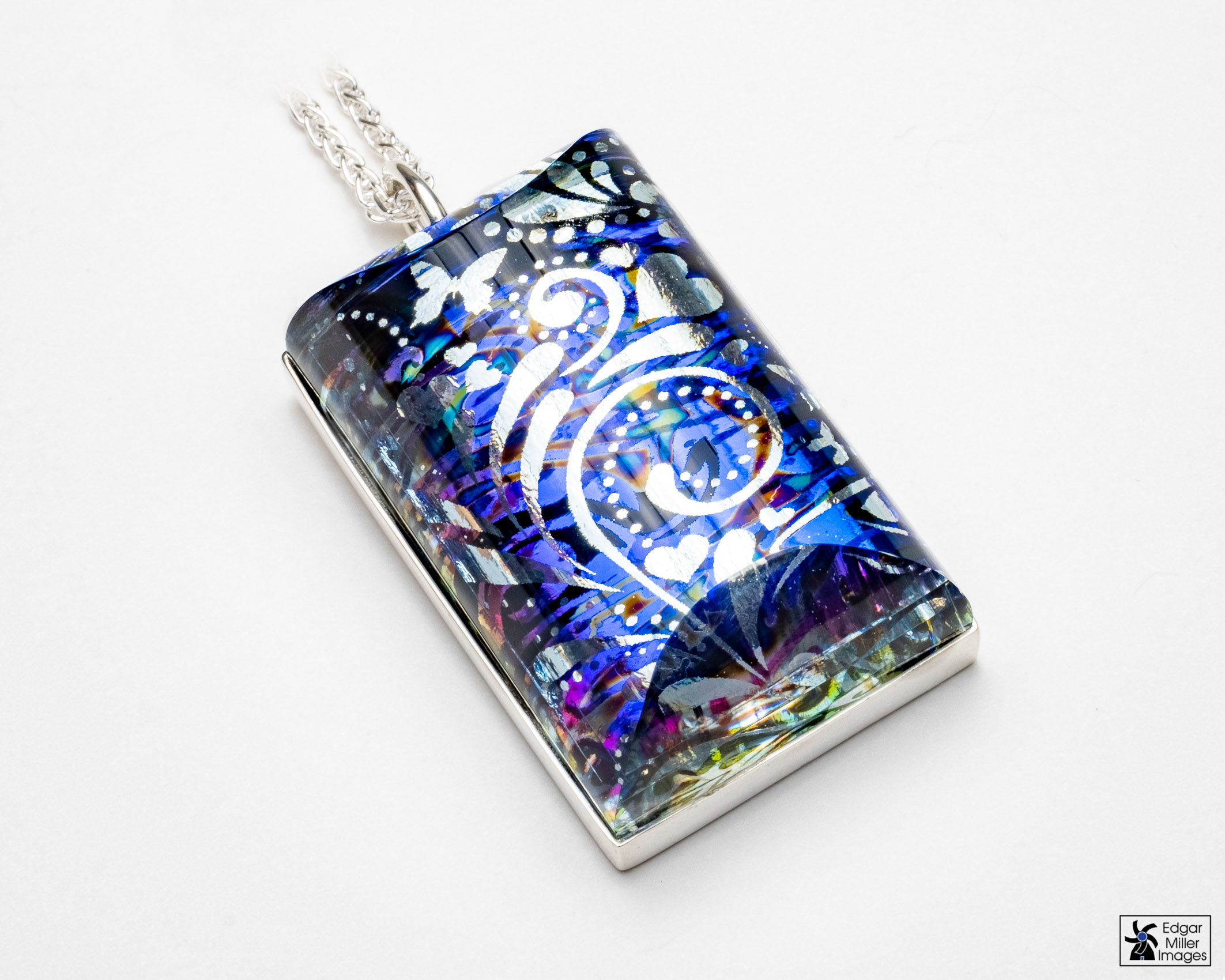 Layered Glass Jewelry Pendant