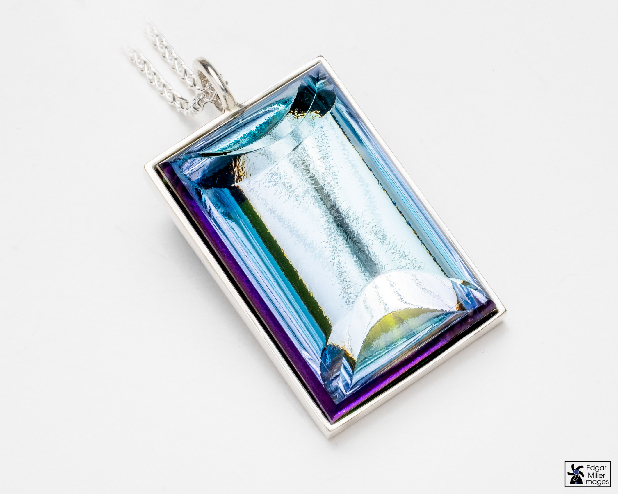 Layered Glass Jewelry Pendant